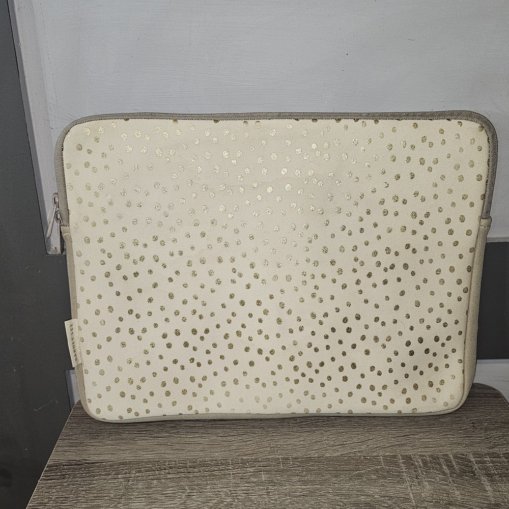 Dabney Lee Gold Speckled Cream Tablet Sleeve